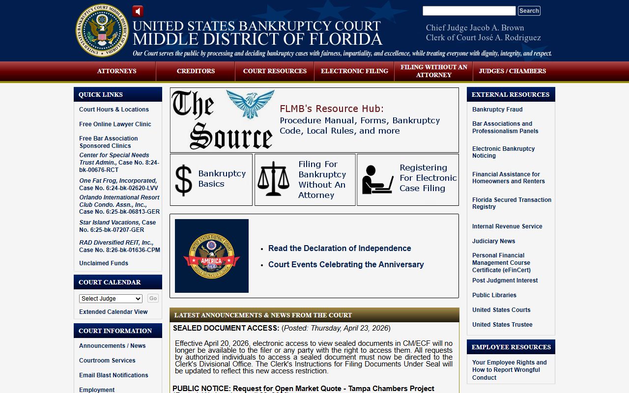 U.S. Bankruptcy Court Middle District of Florida serving Osceola County